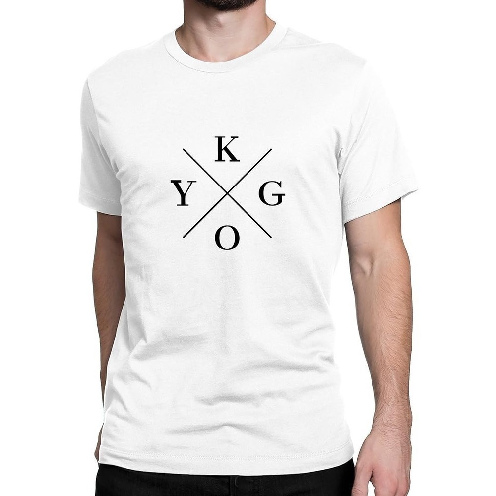 White Kygo Round Neck Music Fan Retro Unisex Graphic T-Shirt